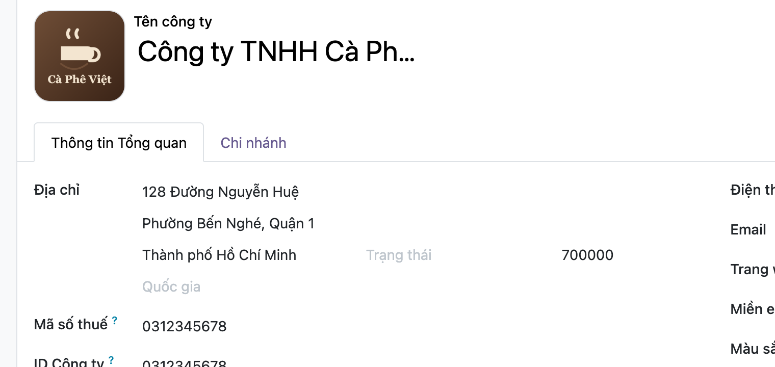 Cận cảnh logo và các ô thông tin chính